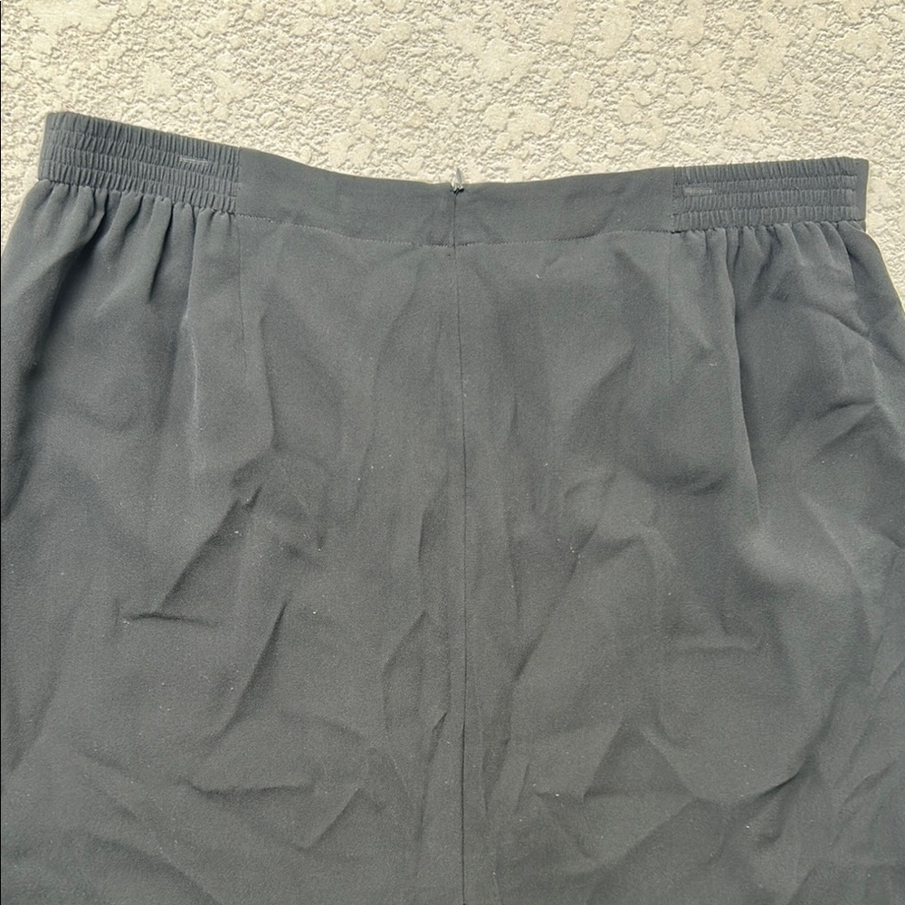Josephine Chaus 100% Silk Black Knee-Length Pencil Skirt with Slit 22W - Picture 5 of 5